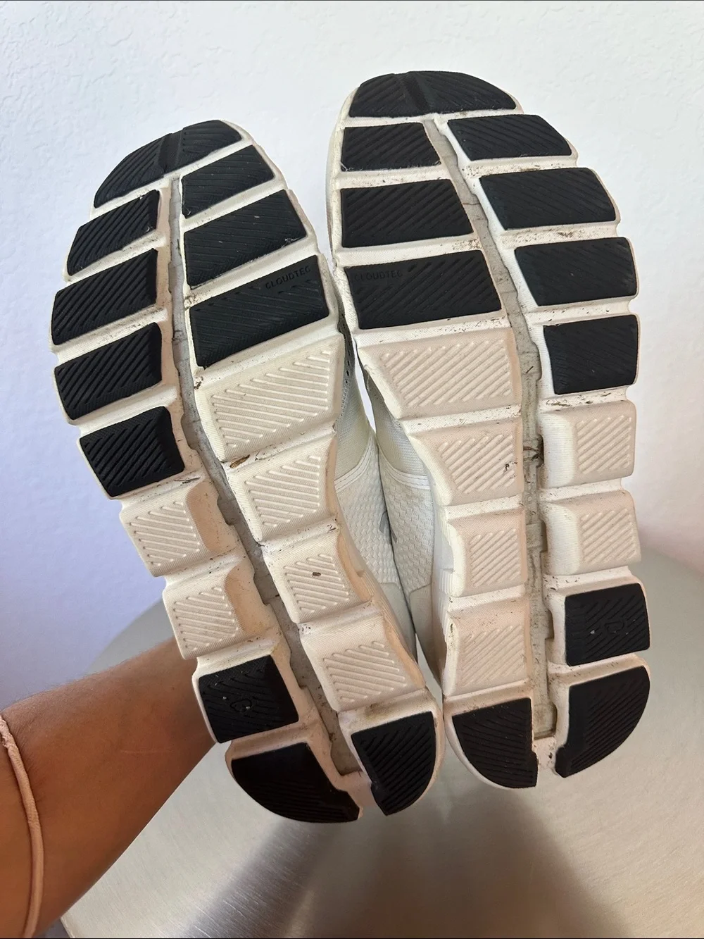 On Cloud Men's Athletic Running Shoes in White/Black - Picture 11 of 11
